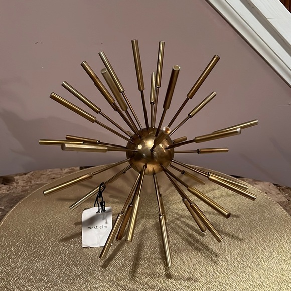 West Elm Accents Sputnik Object Brass Metal Art Deco Sphere Poshmark